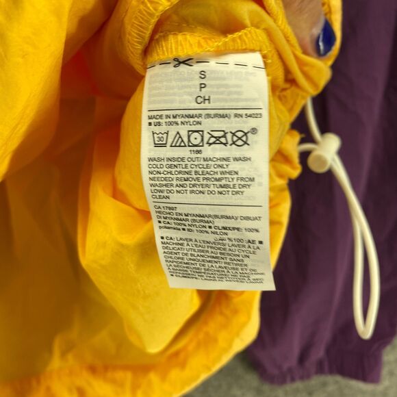 Old Navy Windbreaker Jacket Women S Small Purple 1/2 Zip Hooded Nylon Pockets - Picture 8 of 9